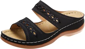Orthopedic Sandals for Women Arch Support Hollow Out Slippers Casual Summer Sandals Breathable Slip On Slippers