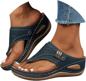 Orthopedic Sandals for Women,Breathable Mesh Sports Sandals,Arch Support Wedge Flip Flops for Women,Walking Comfort Sandals with Arch Support 2025,Flat Sandals Dressy Summer Shoes