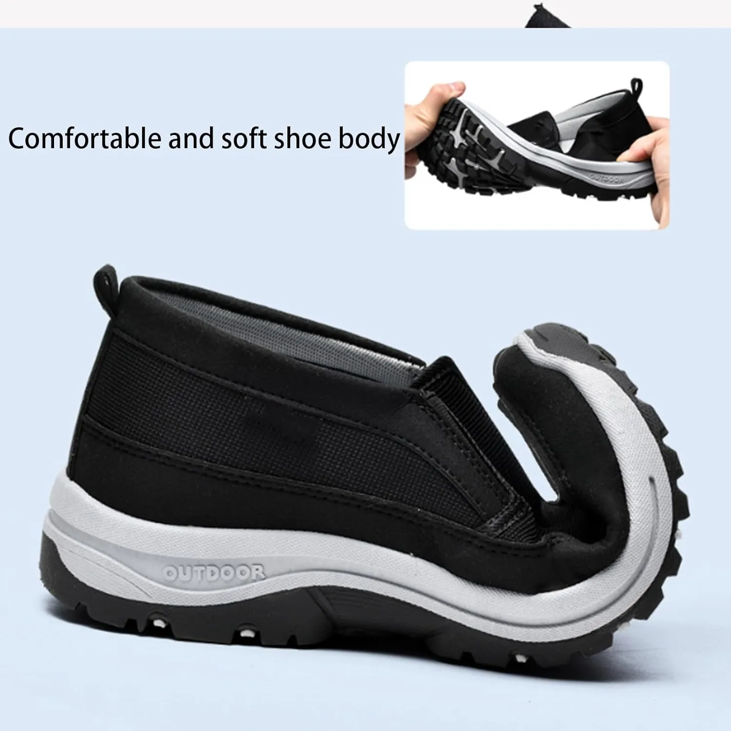 Orthopedic Shoes for Men, Zapatos Ortopédicos para Hombre,Slip On Shoes for Slip Ins Outdoor Hiking Orthopedic Shoes Breathable Walking Loafers