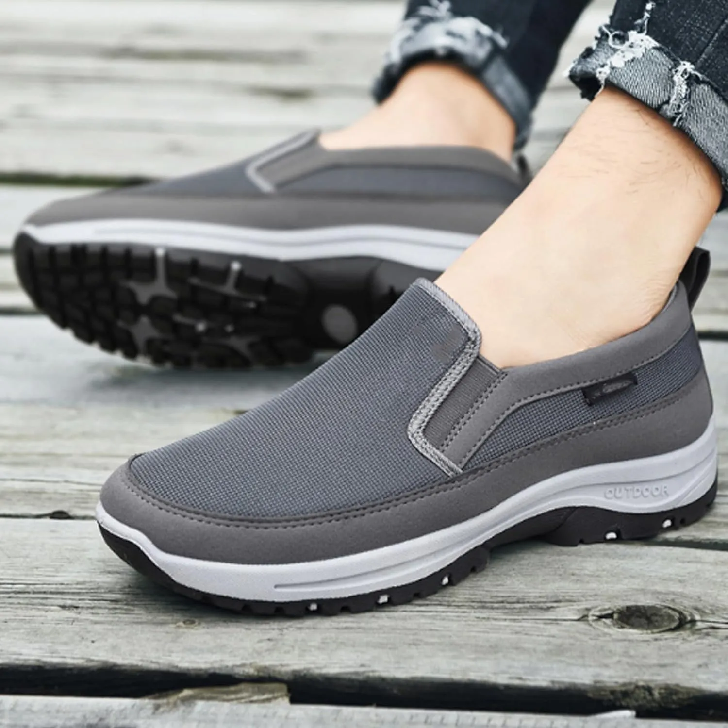 Orthopedic Shoes for Men, Zapatos Ortopédicos para Hombre,Slip On Shoes for Slip Ins Outdoor Hiking Orthopedic Shoes Breathable Walking Loafers
