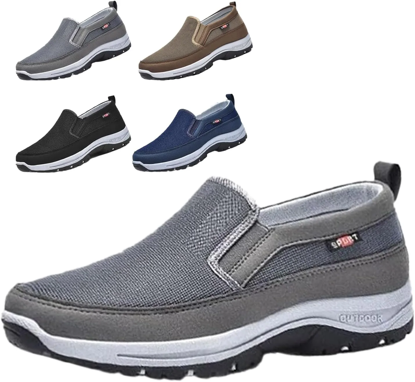Orthopedic Shoes for Men, Zapatos Ortopédicos para Hombre,Slip On Shoes for Slip Ins Outdoor Hiking Orthopedic Shoes Breathable Walking Loafers