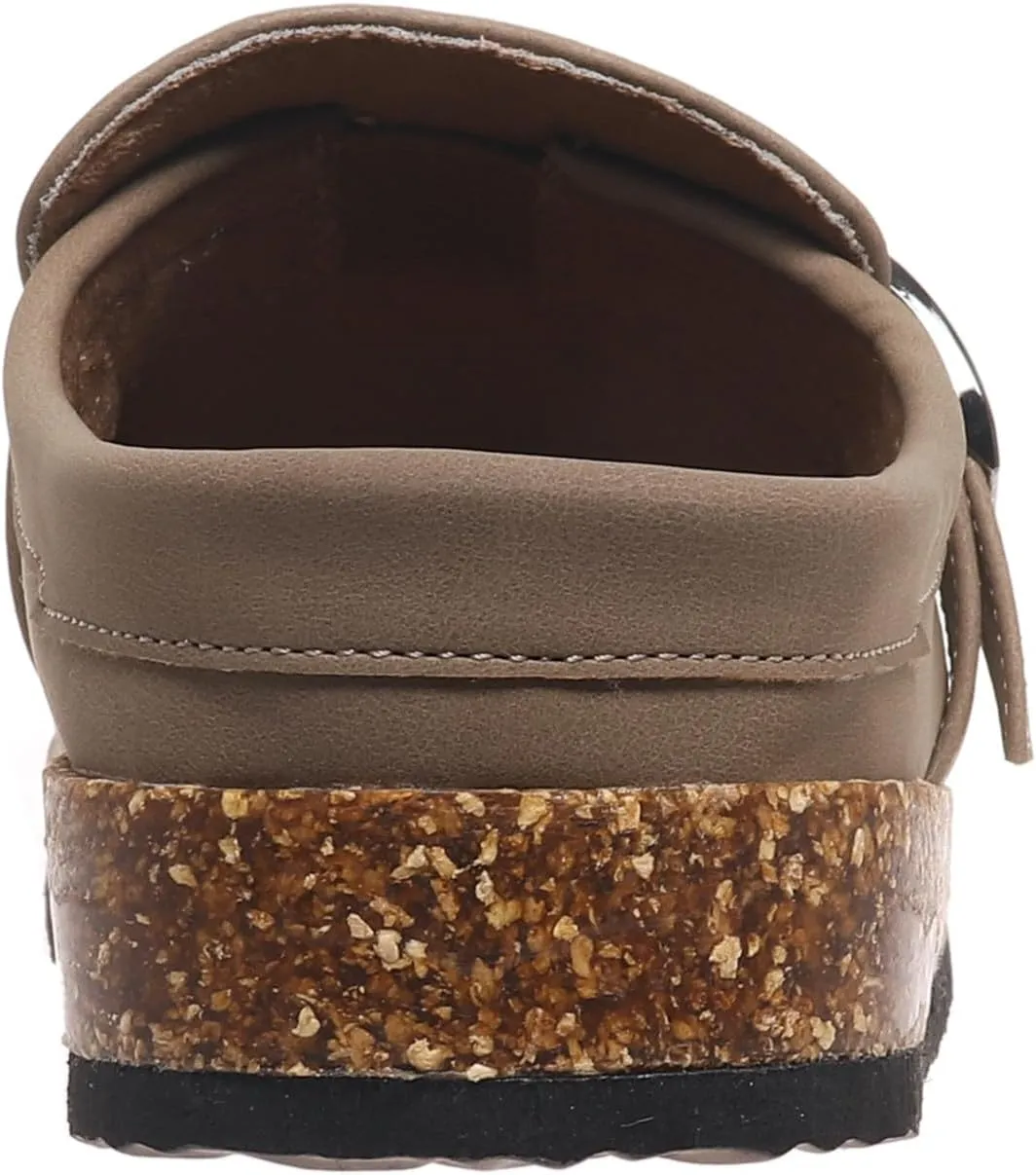 OUTWOODS Women Clogs Mules for Women Cork Footbed Sandals Shoes with Arch Support
