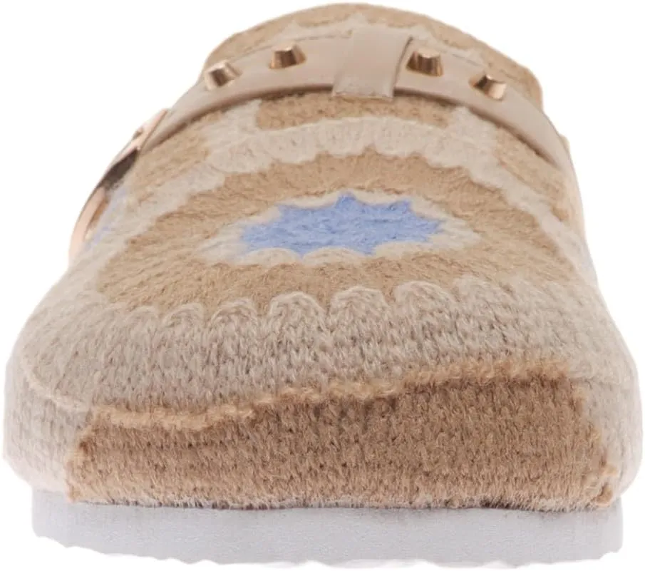 OUTWOODS Women Closed Toe Mules Slip-On Buckle Clog with Cork Footbed Slide Shoes
