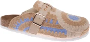OUTWOODS Women Closed Toe Mules Slip-On Buckle Clog with Cork Footbed Slide Shoes