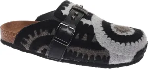 OUTWOODS Women Closed Toe Mules Slip-On Buckle Clog with Cork Footbed Slide Shoes