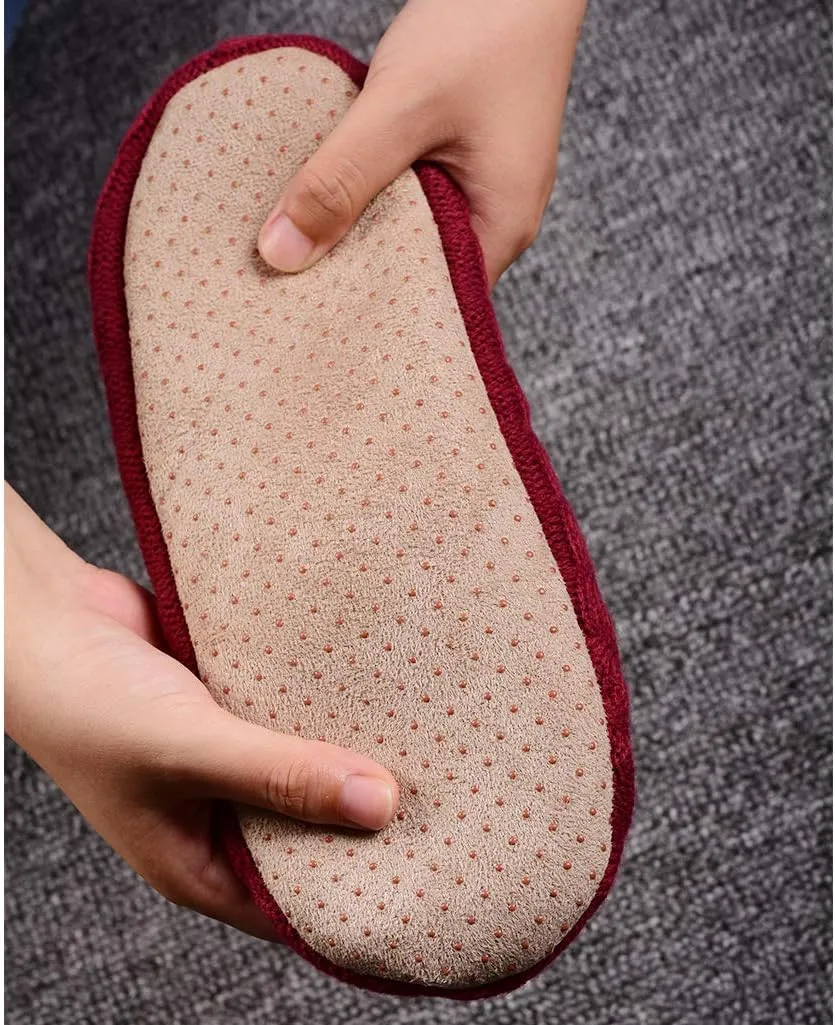 Panda Bros 2 Pairs Slipper Socks For Women With Grippers, Fuzzy Womens Slipper Socks With Non Slip Bottoms, Cozy Warm House Slippers