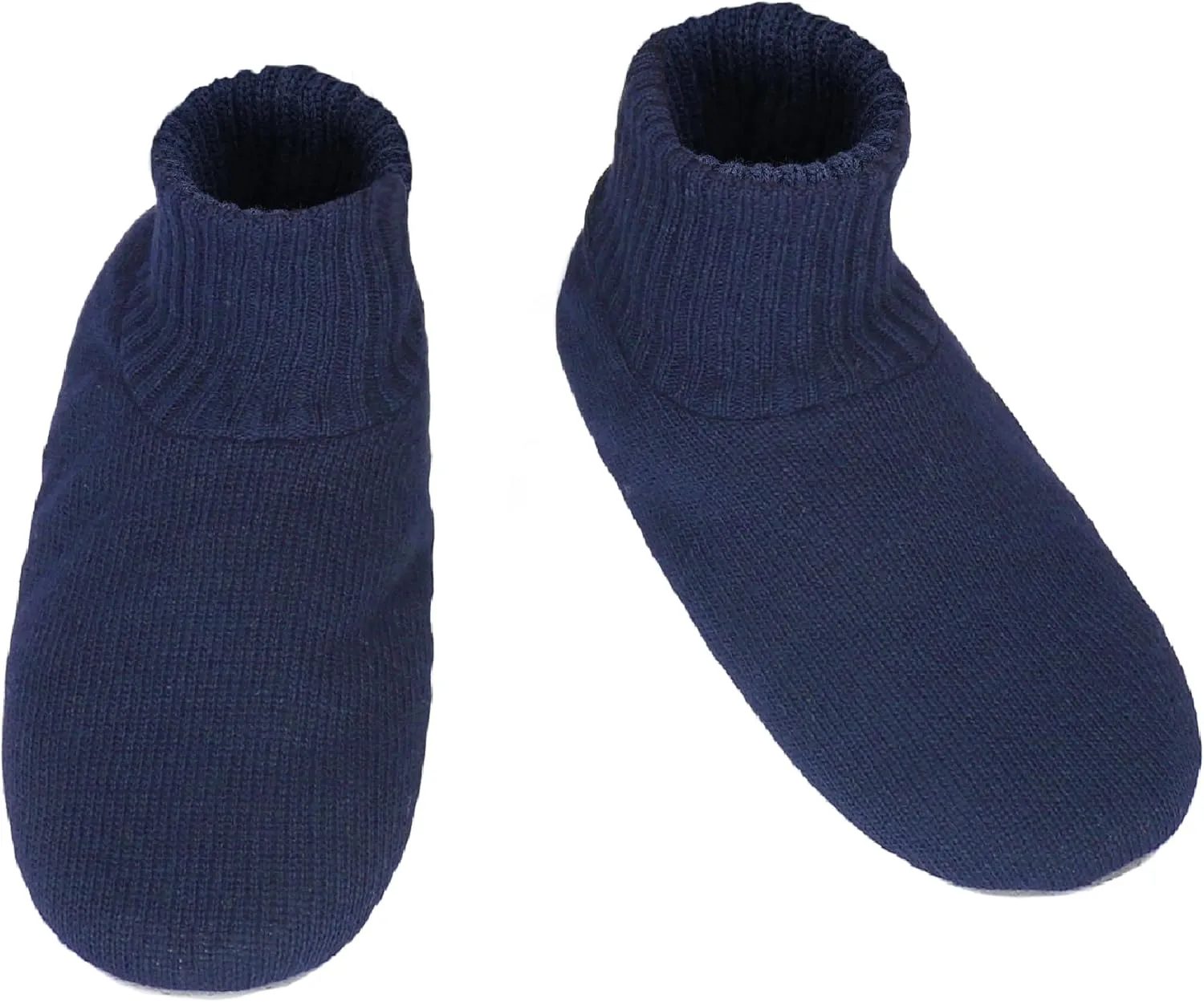 Panda Bros Men's Slipper Socks, Winter Cable Knit Non-Skid Warm Cozy Soft Indoor Socks With Fluffy Sherpa Lined