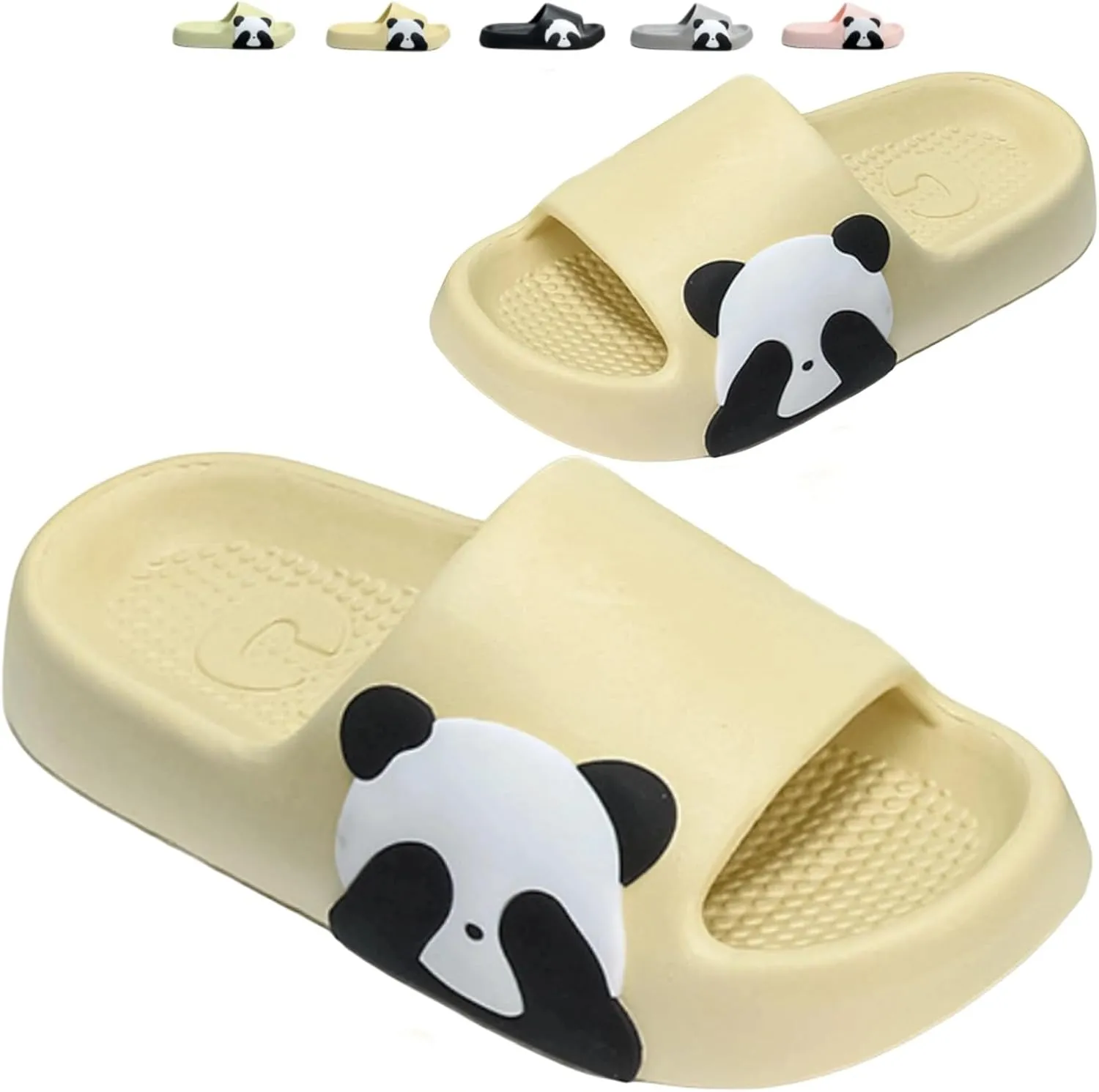 Panda Cartoon Slippers - Cute Panda Slides for Women & Men, Indoor/Outdoor Multipurpose Slippers, Open Toe, Couches, Summer & Bathroom Shower Use