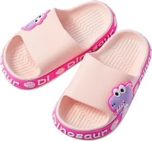 Panegy Boys Girls Shower Slides Cute Dinosaur Print Slides Sandals Non-Slip Summer Beach Slippers Sandals