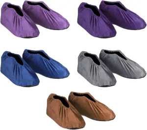 PATIKIL Reusable Shoe Covers, 5 Pair Washable Thickened Boot Shoe Covers Non-Slip Shoe Protectors Covers for Household Office Laboratory, Light Purple Gray Sapphire Brown Grape Purple