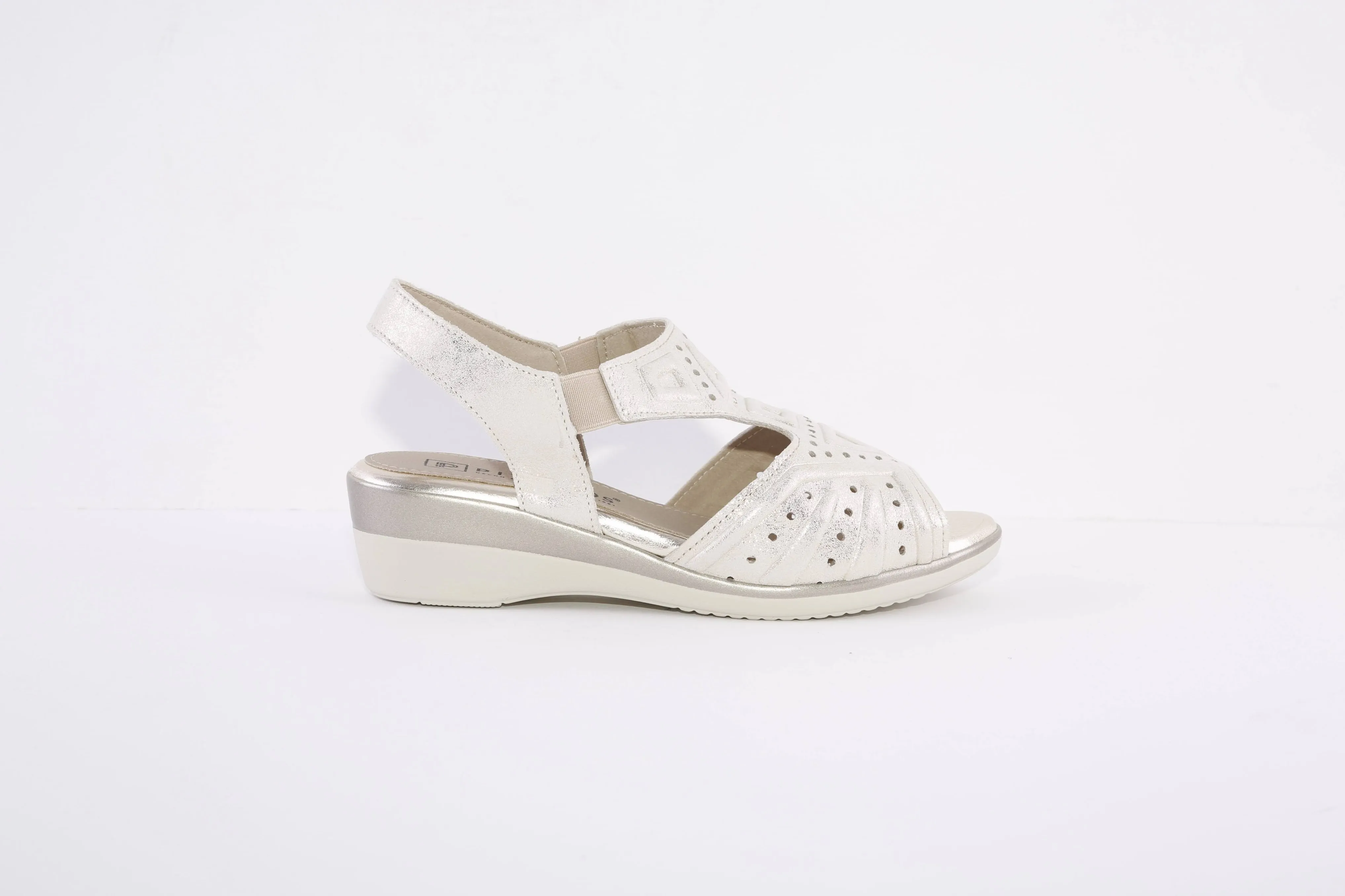 PITILLOS - 1315 MEDIUM WEDGE COMFORT SANDAL - GOLD