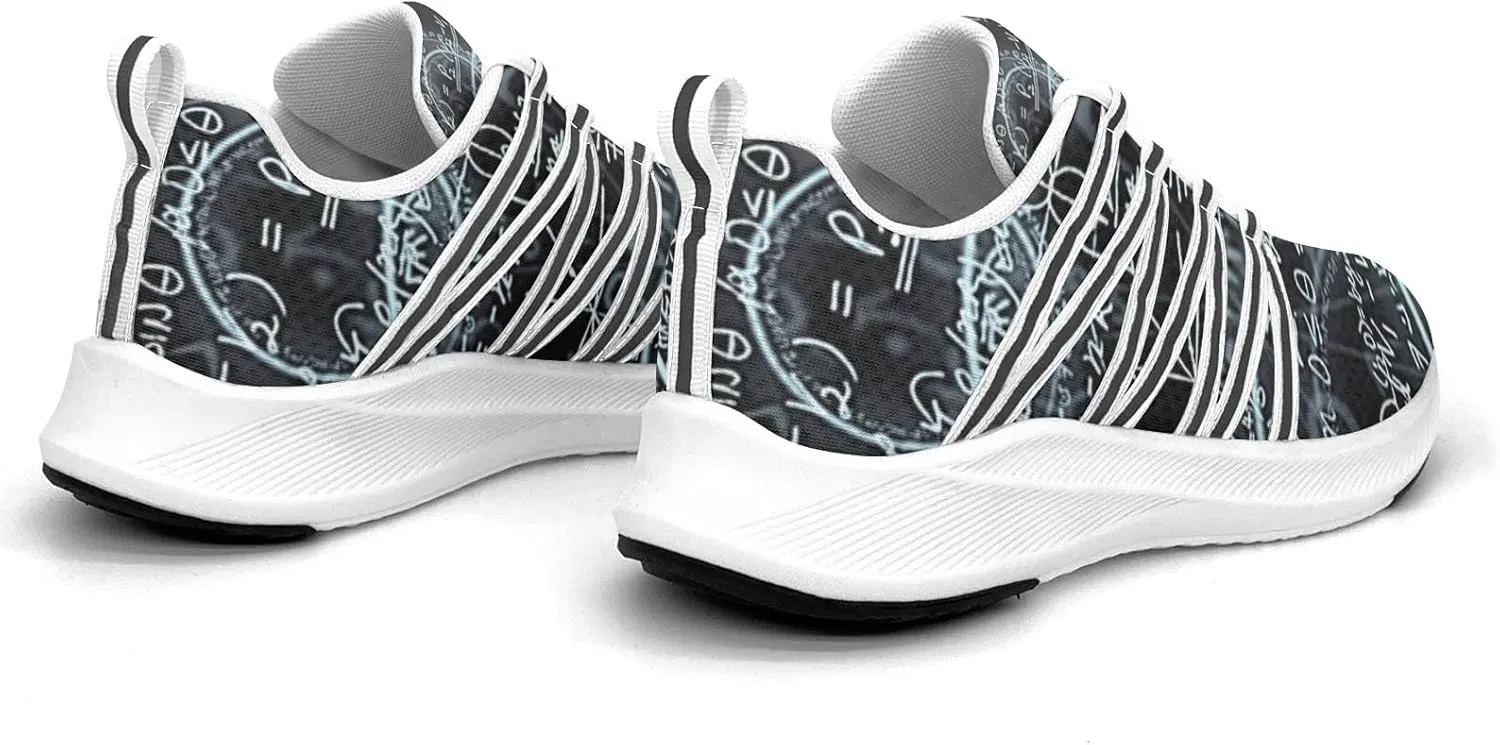 Pitovozu Black Math Calculus Equations Sneaker Women Athletic Shoes Personalited Running Shoes Comfortable Sports Sneaker