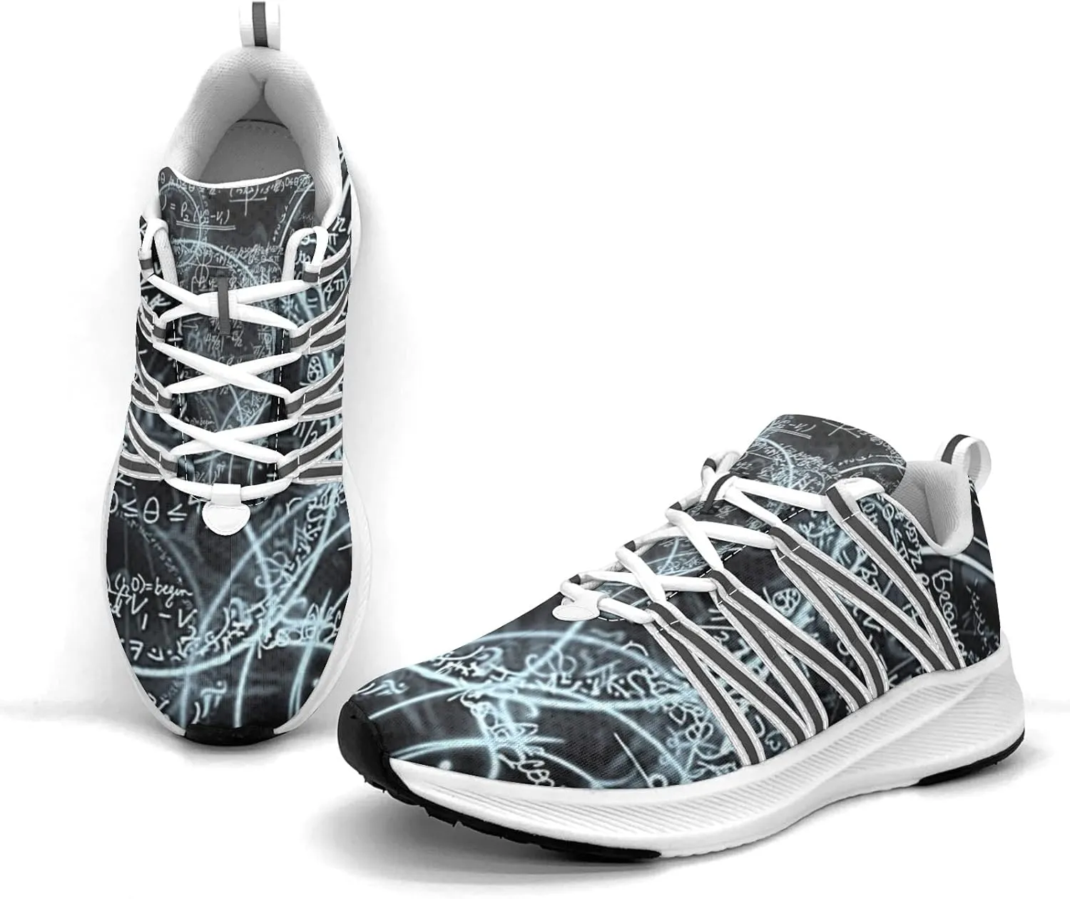 Pitovozu Black Math Calculus Equations Sneaker Women Athletic Shoes Personalited Running Shoes Comfortable Sports Sneaker