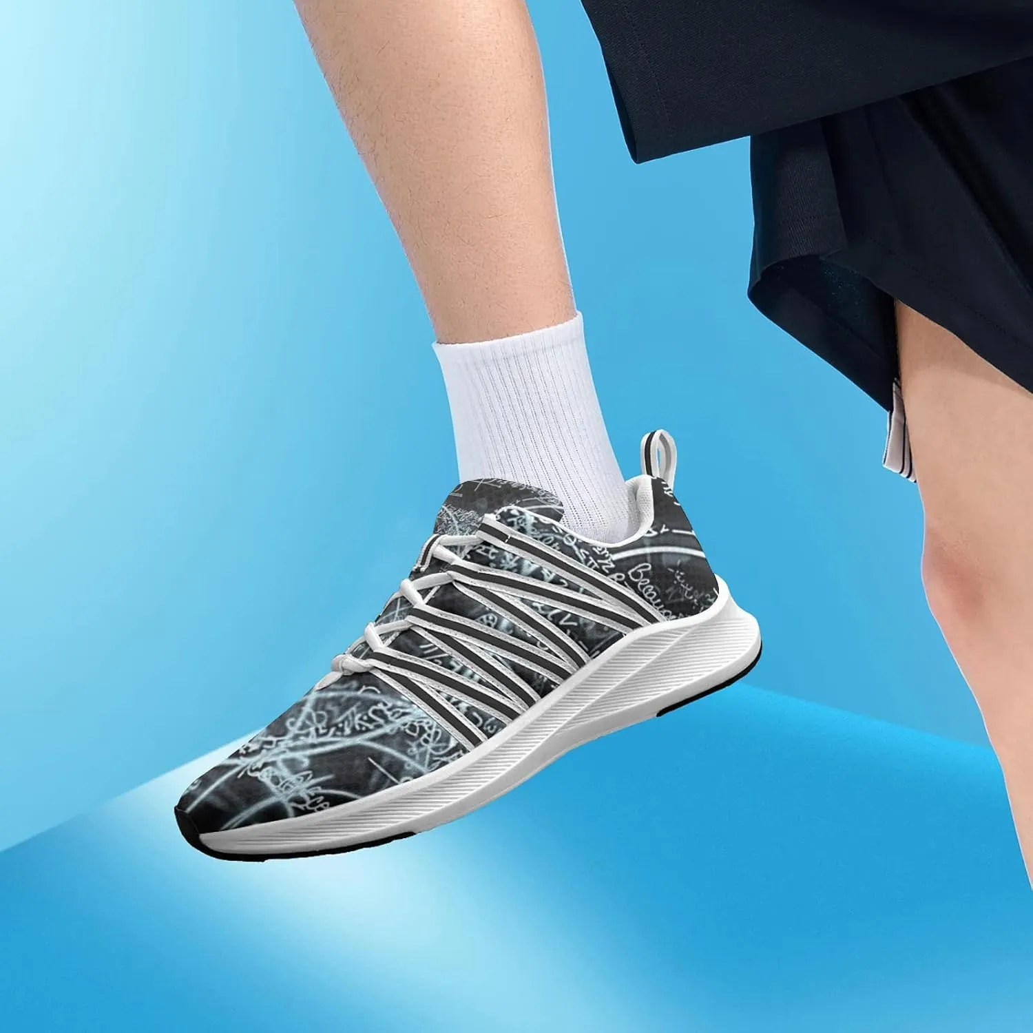 Pitovozu Black Math Calculus Equations Sneaker Women Athletic Shoes Personalited Running Shoes Comfortable Sports Sneaker