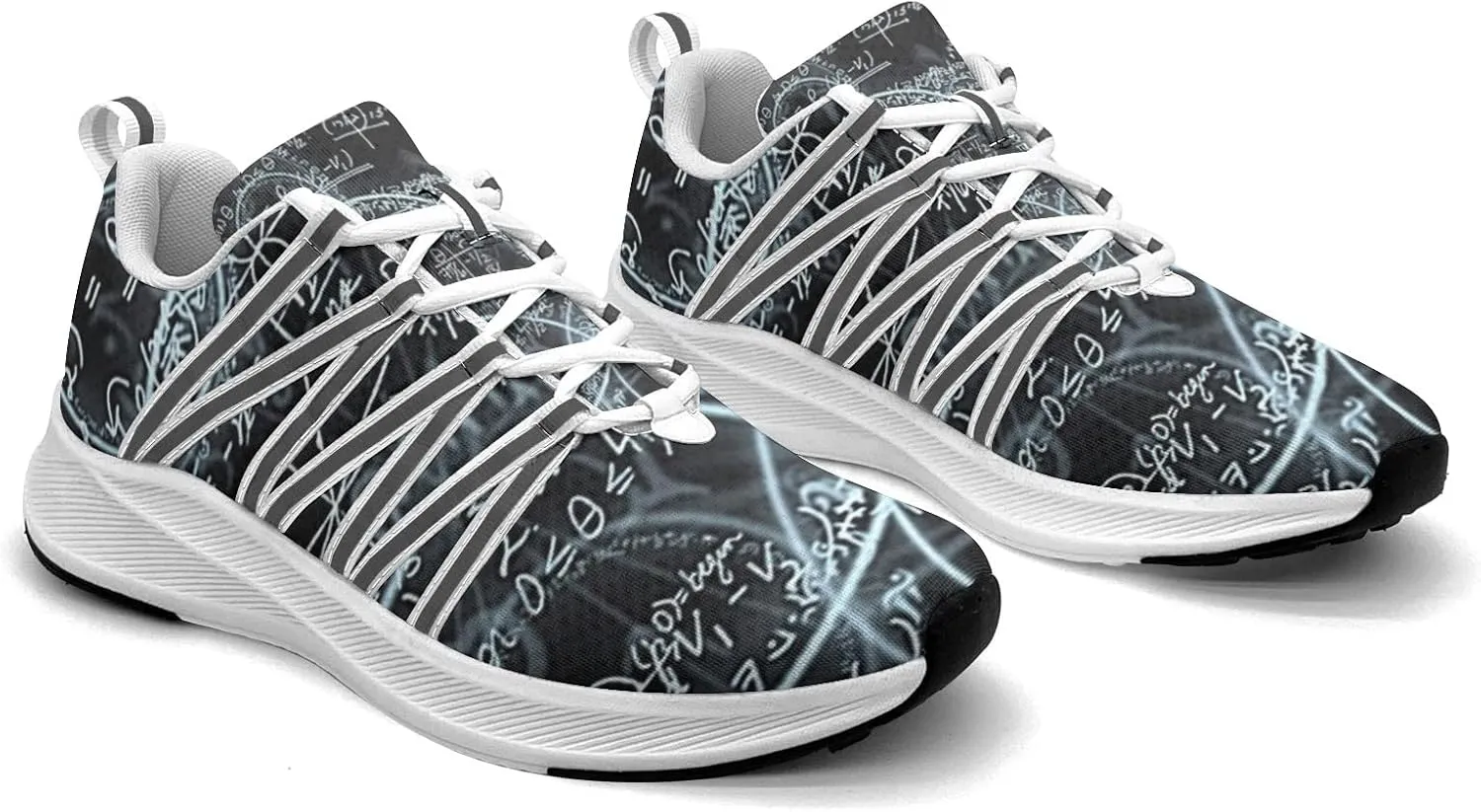 Pitovozu Black Math Calculus Equations Sneaker Women Athletic Shoes Personalited Running Shoes Comfortable Sports Sneaker