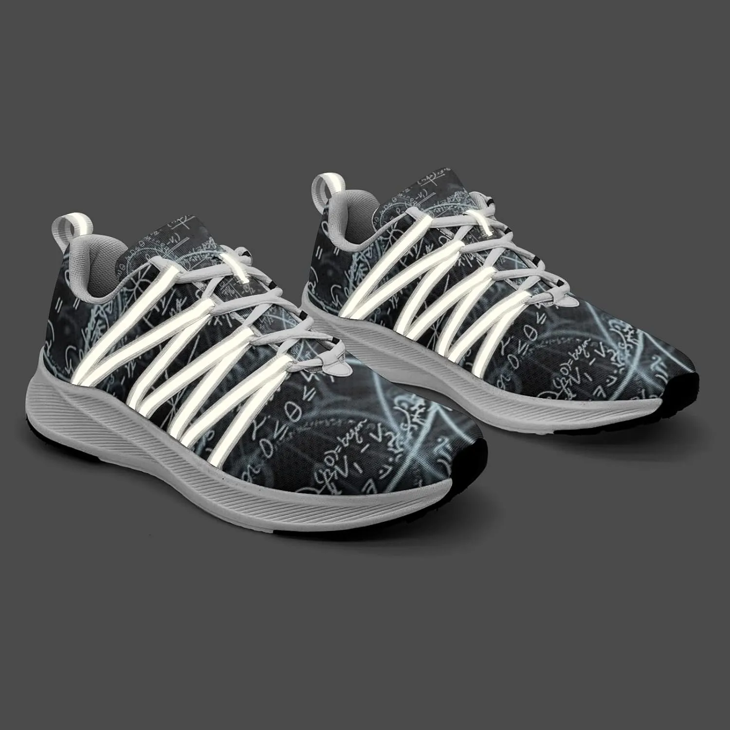 Pitovozu Black Math Calculus Equations Sneaker Women Athletic Shoes Personalited Running Shoes Comfortable Sports Sneaker