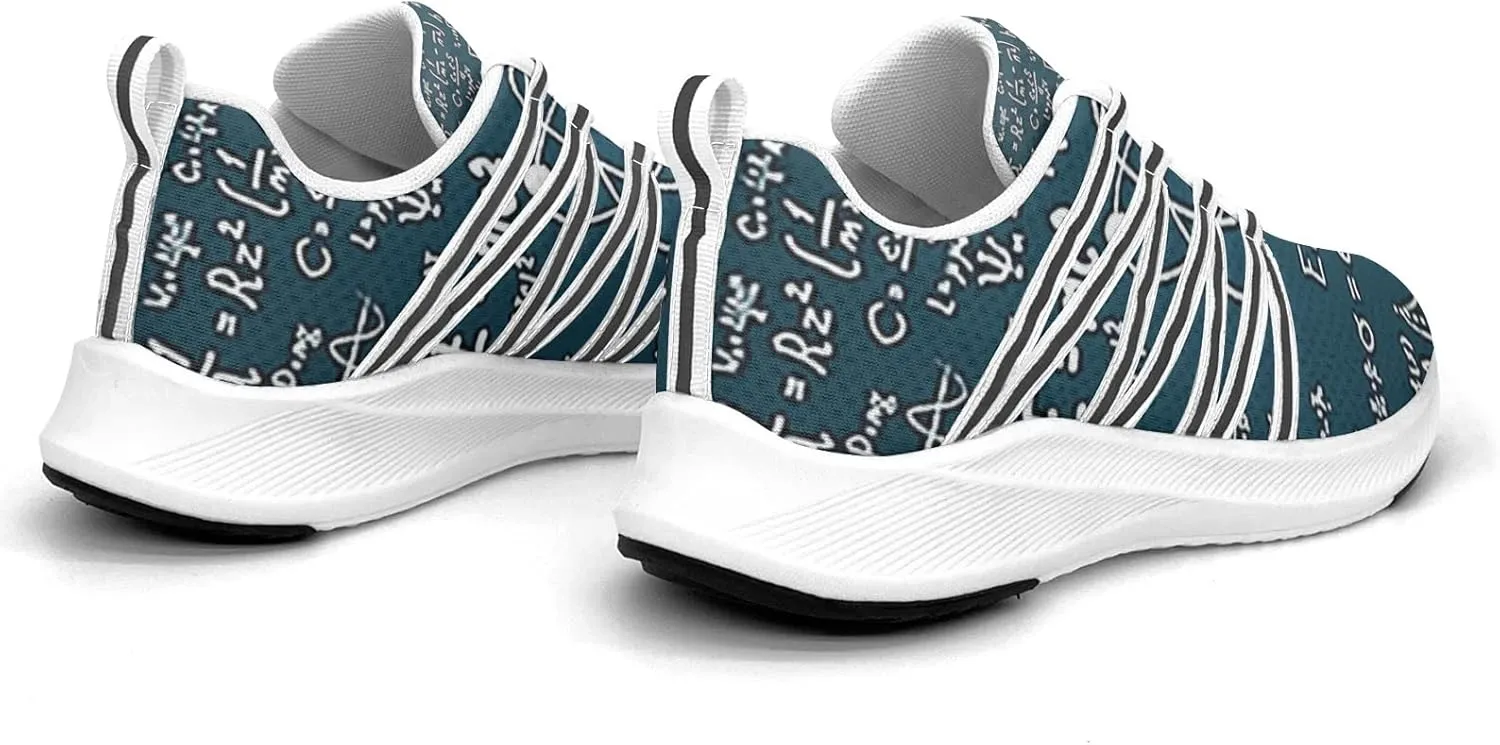 Pitovozu Math Equations Physics Science Sneaker Women Athletic Shoes Personalited Running Shoes Comfortable Sports Sneaker
