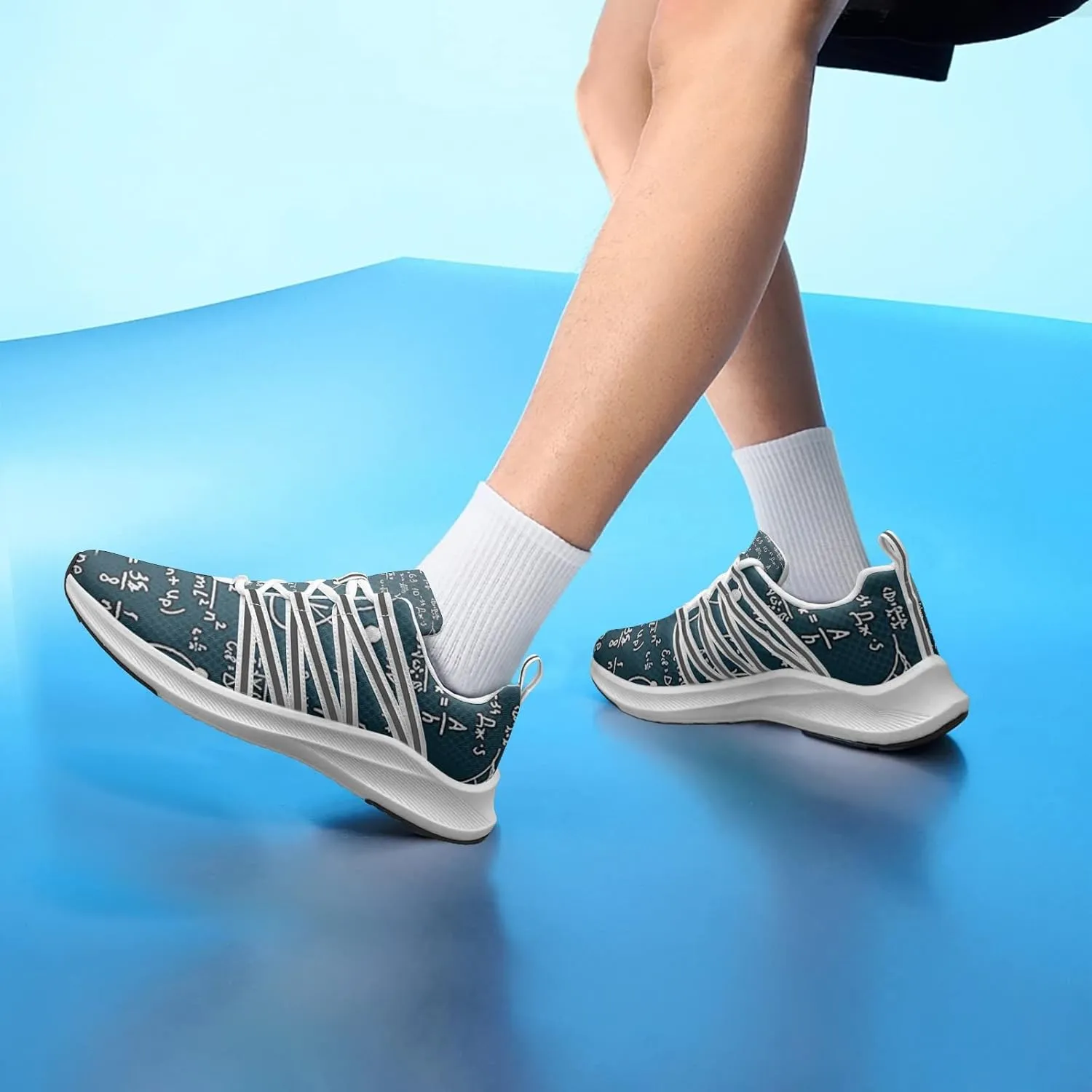 Pitovozu Math Equations Physics Science Sneaker Women Athletic Shoes Personalited Running Shoes Comfortable Sports Sneaker