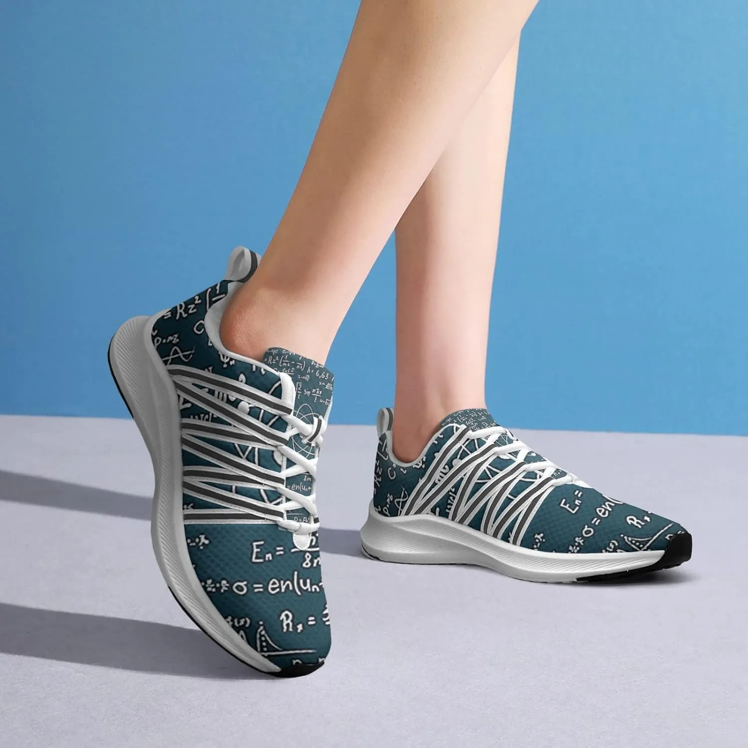 Pitovozu Math Equations Physics Science Sneaker Women Athletic Shoes Personalited Running Shoes Comfortable Sports Sneaker