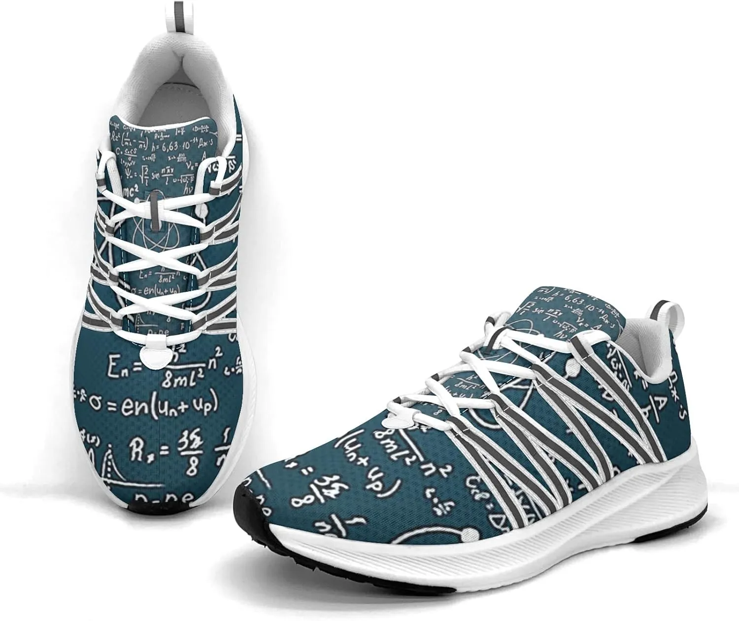 Pitovozu Math Equations Physics Science Sneaker Women Athletic Shoes Personalited Running Shoes Comfortable Sports Sneaker
