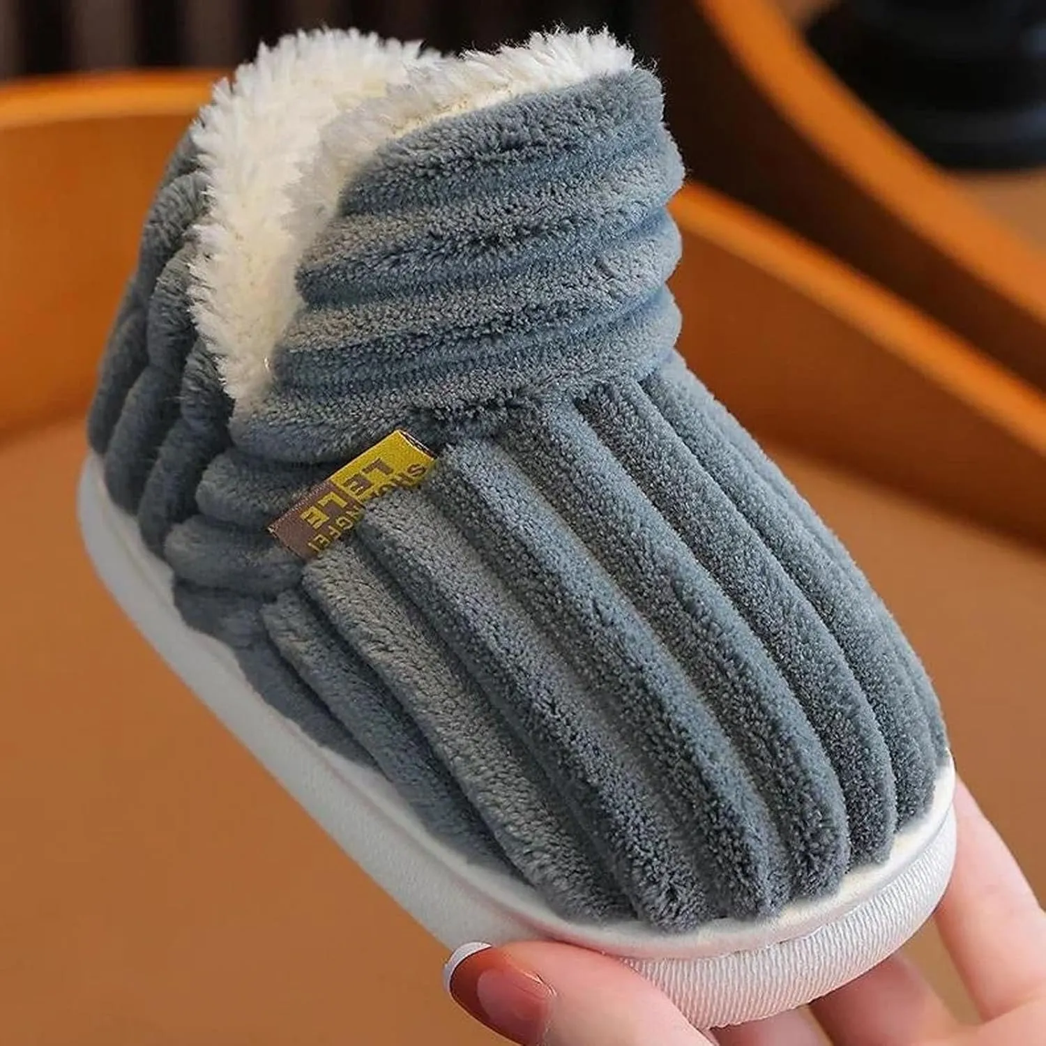 Pluffi Slipper Booties For Kids Women Men, Winter Fuzzy Warm Cute Non-Slip Thick-Soled Slippers, Cozy Plush House Shoes