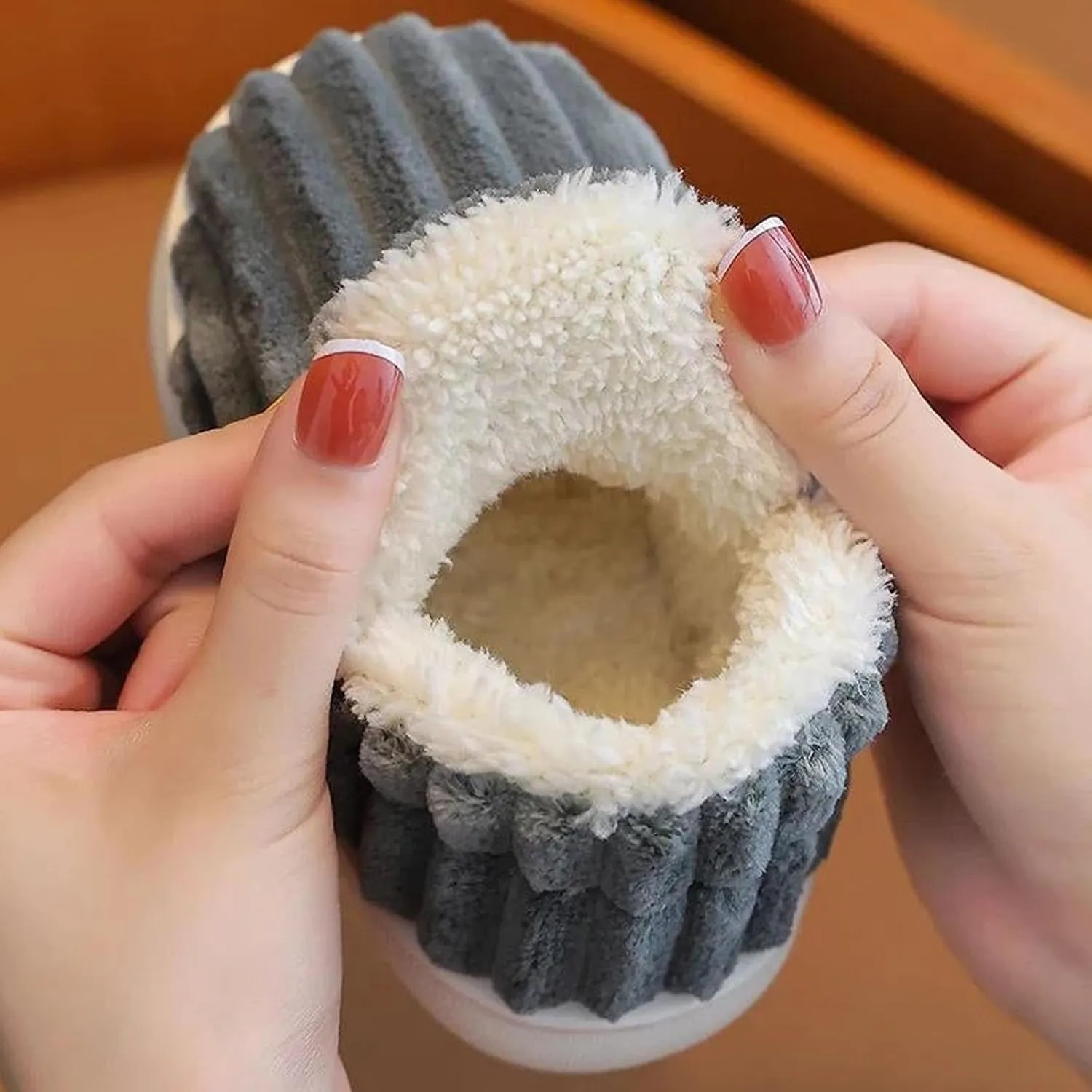 Pluffi Slipper Booties For Kids Women Men, Winter Fuzzy Warm Cute Non-Slip Thick-Soled Slippers, Cozy Plush House Shoes