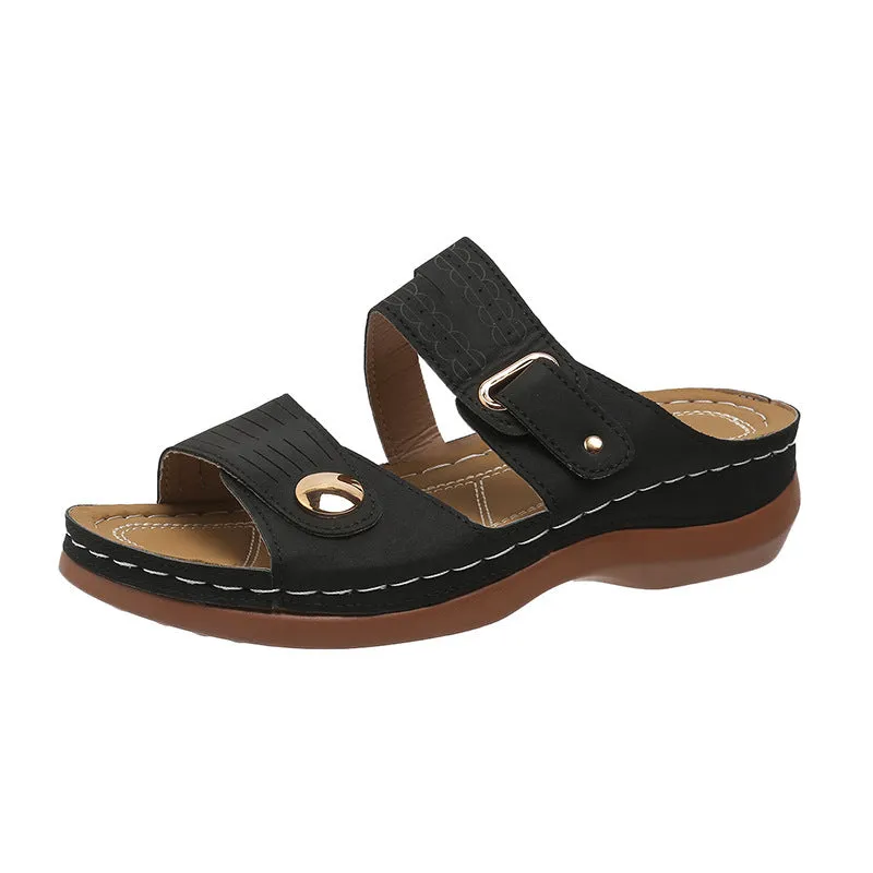 Plus Size Breathable Platform Slippers