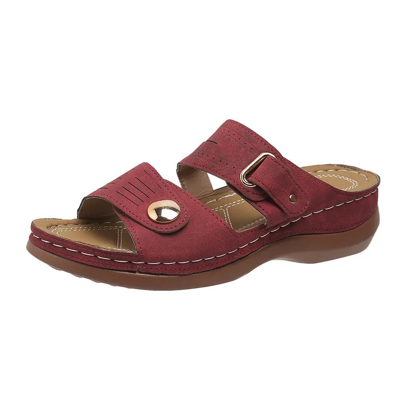 Plus Size Breathable Platform Slippers