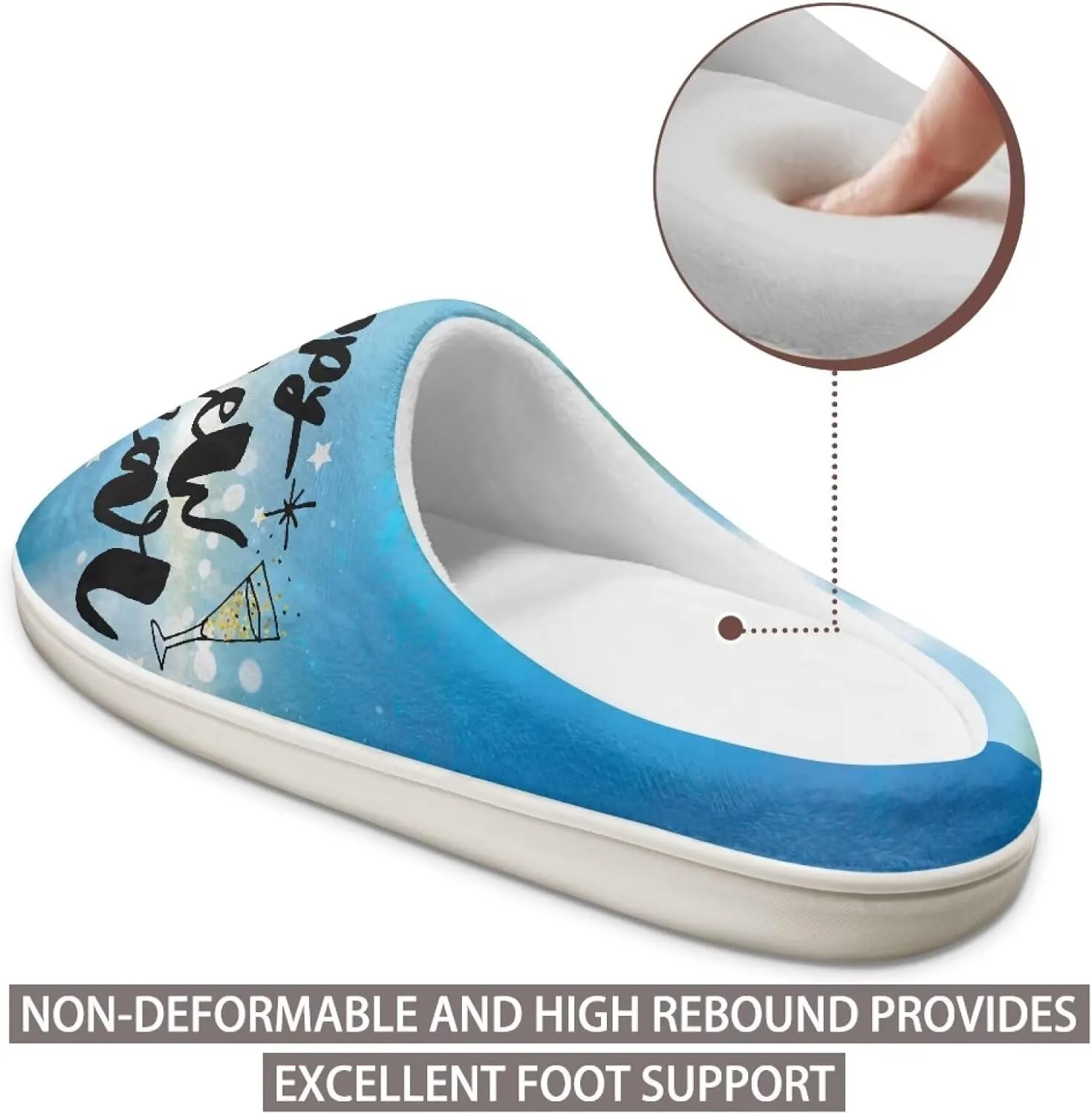 Plush Slipper for Women Warm Soft Flannel Fuzzy House Cotton Slipper Winter Non-Slip for Outdoor Slipper Ladies US 3-13