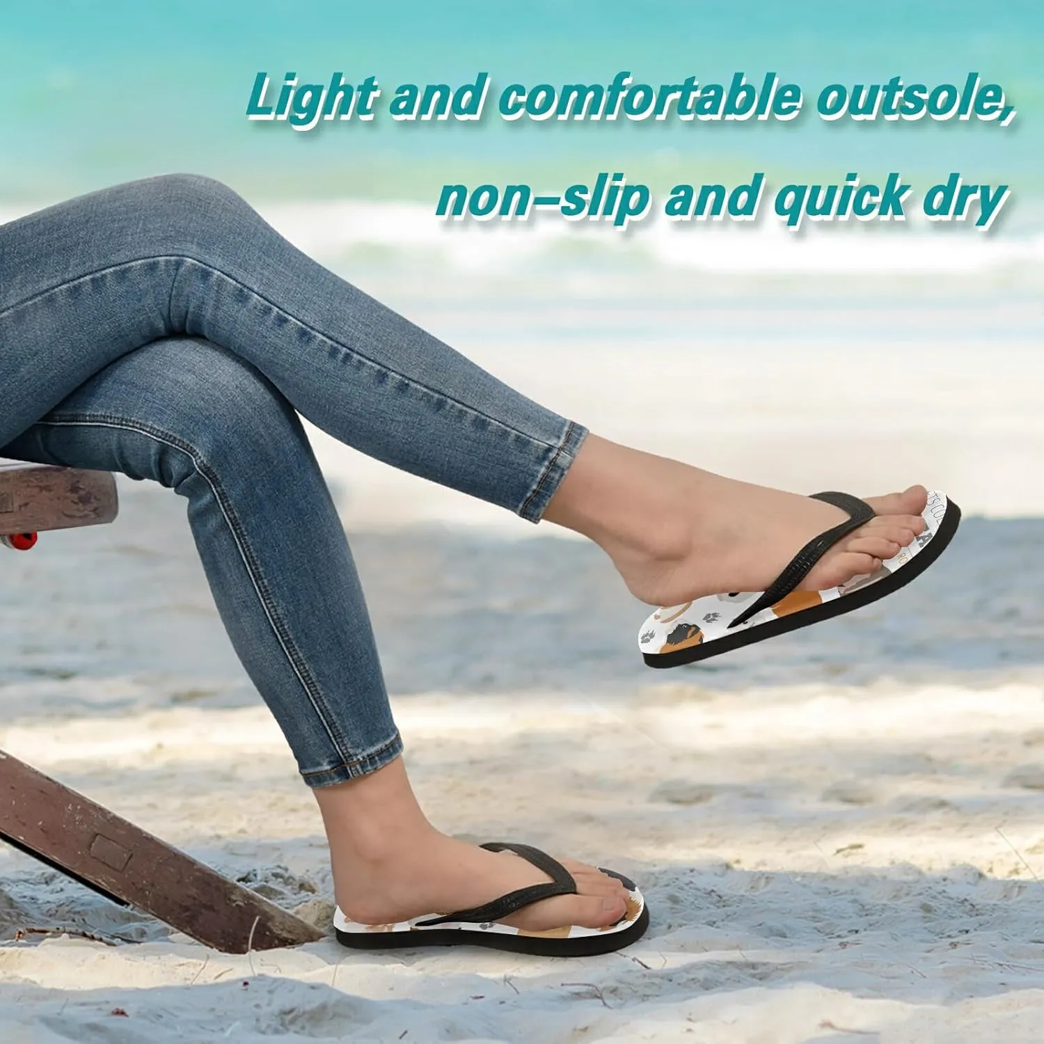 Poeticcity Flip Sandal Men Women Flip Flops for Hotel Spa Home Slippers Bedroom Travel S-XXL