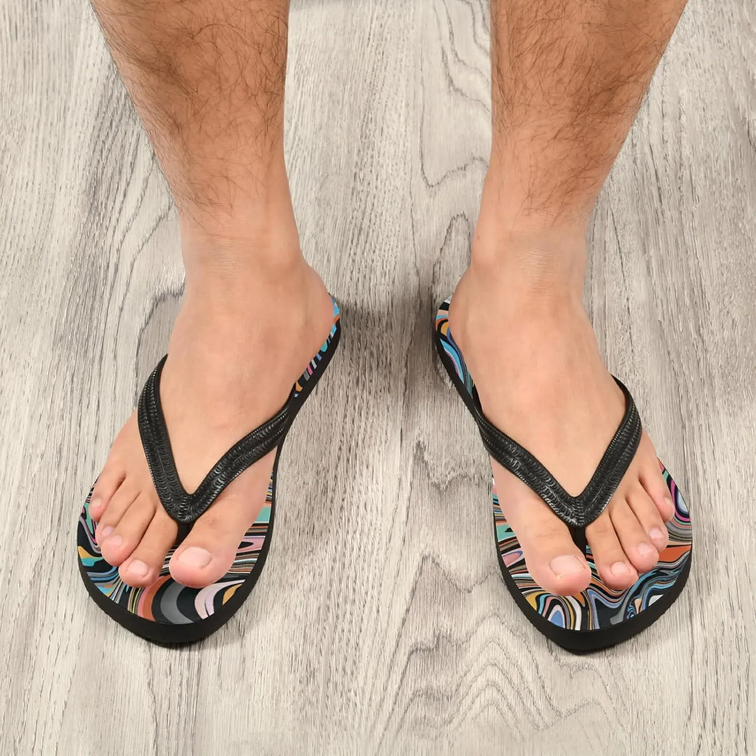 Poeticcity Flip Sandal Men Women Flip Flops for Hotel Spa Home Slippers Bedroom Travel S-XXL