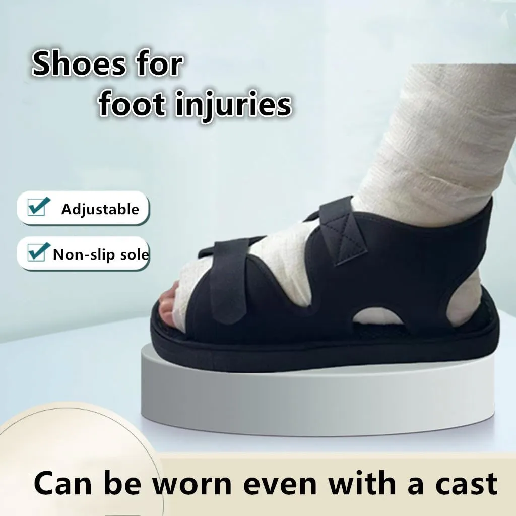 Post Op Shoe for Broken Foot,Medical open-toe plaster shoes,Recovery Shoe,Lightweight Medical Walking Boot for Left or Right （Small）