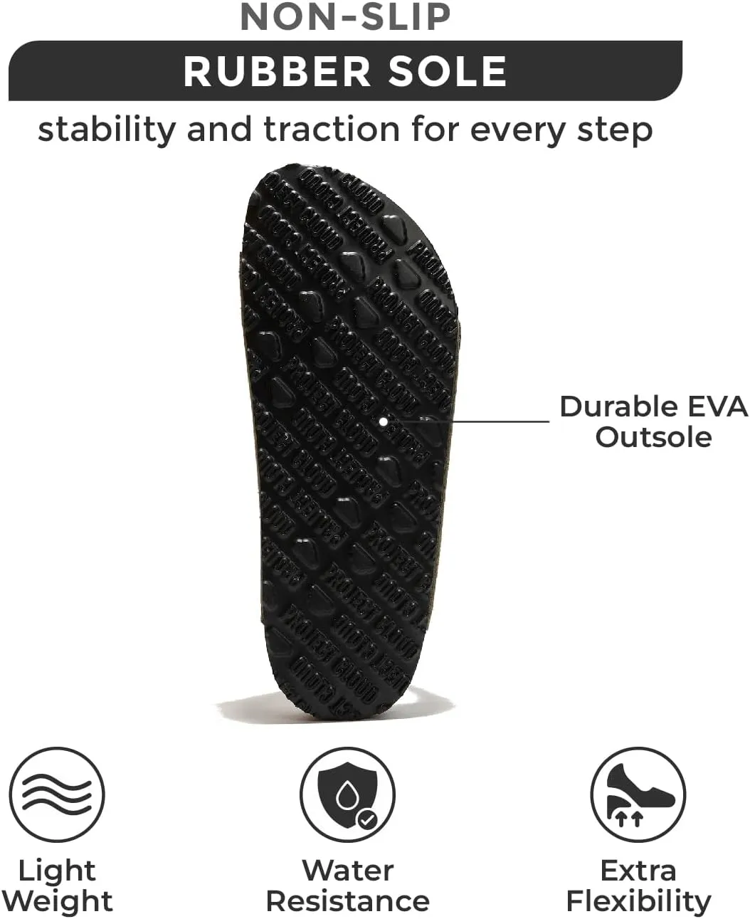 Project Cloud Genuine Leather Mens Sandals with Memory Foam Natural Cork Footbed Slides for Men Footwear - Non-Slip Double-Strap Buckle Summer Sandals (Arizona)