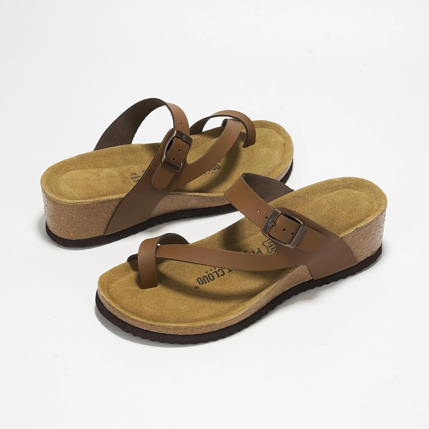 Project Cloud Genuine Leather Womens Sandals Wedge - Wedge Sandals & Slippers - Memory Foam Women Footwear Beach Essentials, Non-Slip Sandals for Women 2025