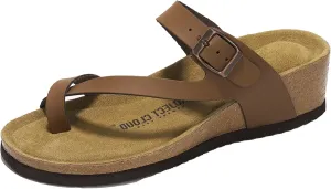 Project Cloud Genuine Leather Womens Sandals Wedge - Wedge Sandals & Slippers - Memory Foam Women Footwear Beach Essentials, Non-Slip Sandals for Women 2025