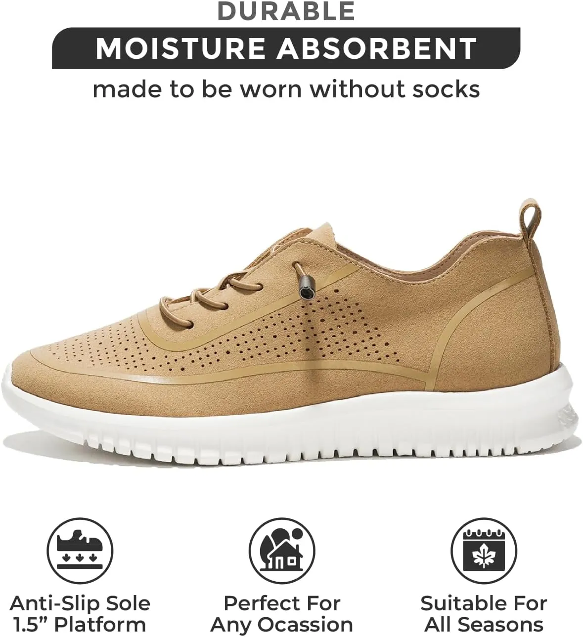 Project Cloud Shoes for Women - Lightweight Sneakers for Women with Leather Insole - Womens Slip on Shoes with Memory Foam - Machine Wash & Sockless Wear Shoes (Daisy)