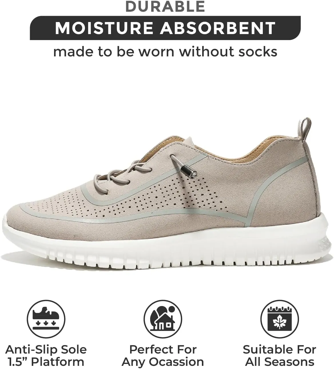 Project Cloud Shoes for Women - Lightweight Sneakers for Women with Leather Insole - Womens Slip on Shoes with Memory Foam - Machine Wash & Sockless Wear Shoes (Daisy)