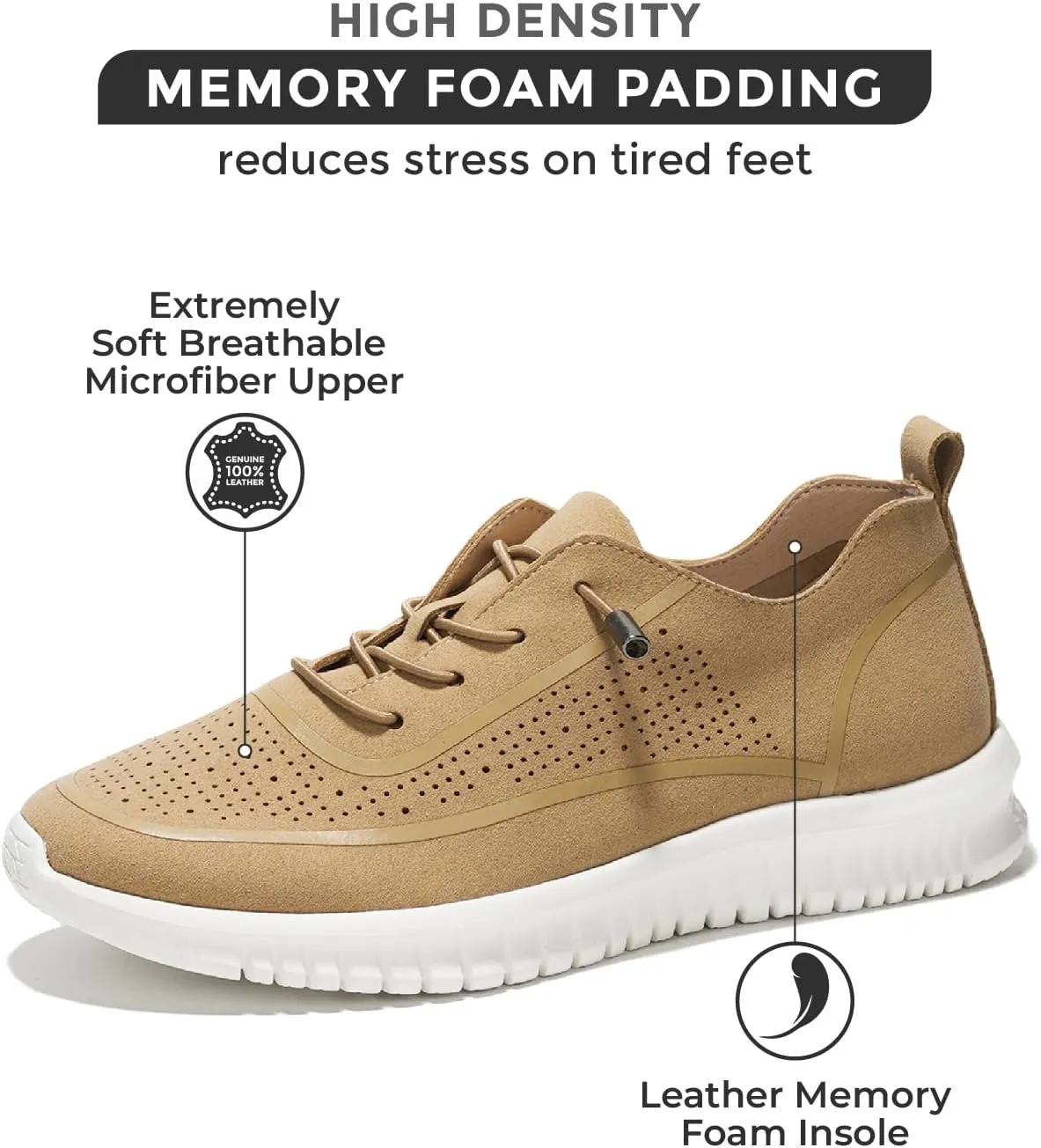 Project Cloud Shoes for Women - Lightweight Sneakers for Women with Leather Insole - Womens Slip on Shoes with Memory Foam - Machine Wash & Sockless Wear Shoes (Daisy)
