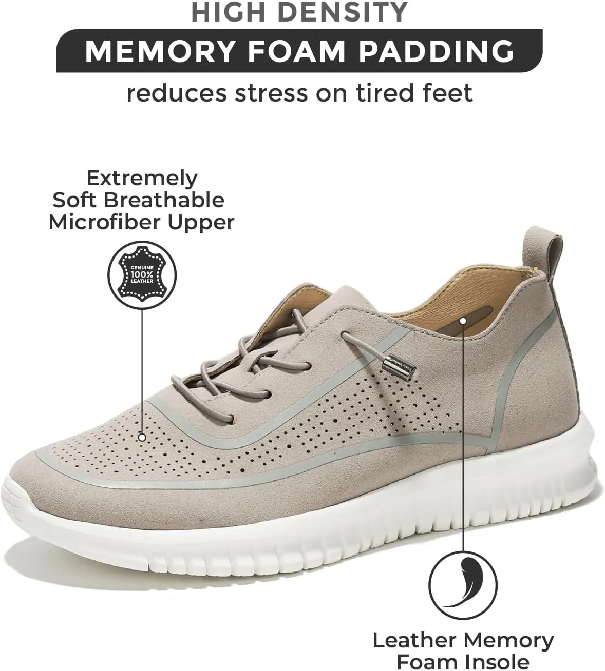 Project Cloud Shoes for Women - Lightweight Sneakers for Women with Leather Insole - Womens Slip on Shoes with Memory Foam - Machine Wash & Sockless Wear Shoes (Daisy)