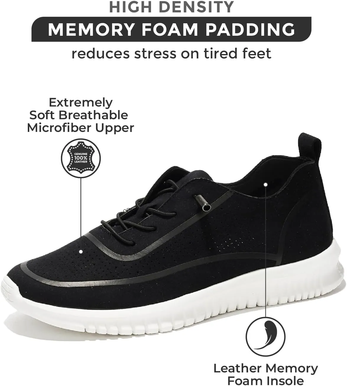 Project Cloud Shoes for Women - Lightweight Sneakers for Women with Leather Insole - Womens Slip on Shoes with Memory Foam - Machine Wash & Sockless Wear Sneakers (Daisy)
