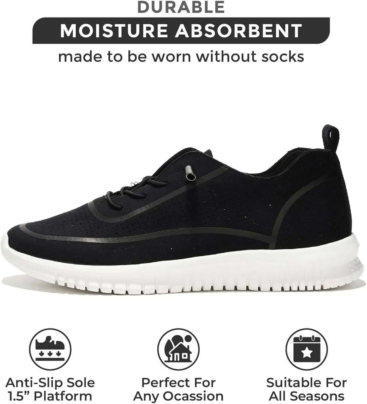 Project Cloud Shoes for Women - Lightweight Sneakers for Women with Leather Insole - Womens Slip on Shoes with Memory Foam - Machine Wash & Sockless Wear Sneakers (Daisy)