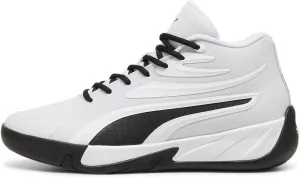 PUMA Men's Court Pro Basketball Shoes, White-Black, 12