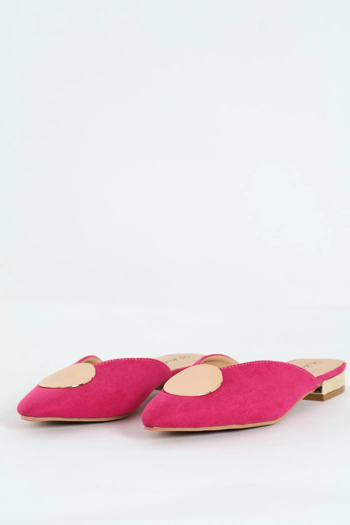 Push In Mule Gold Trim - Cerise