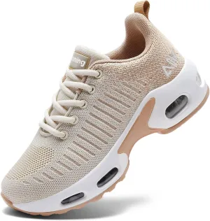 QAUPPE Womens Fashion Lightweight Sports Walking Sneakers Breathable Gym Jogging Running Tennis Shoes US 5.5-11 B(M)…