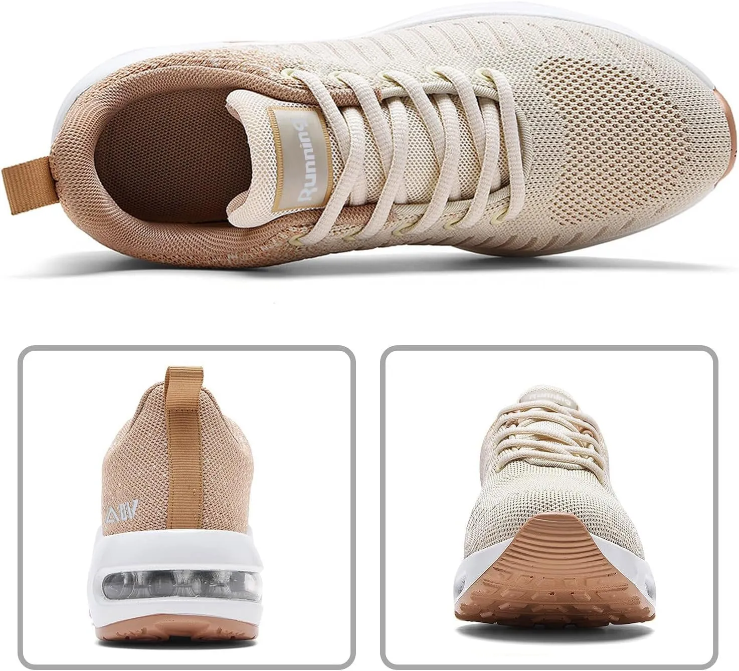 QAUPPE Womens Fashion Lightweight Sports Walking Sneakers Breathable Gym Jogging Running Tennis Shoes US 5.5-11 B(M)…