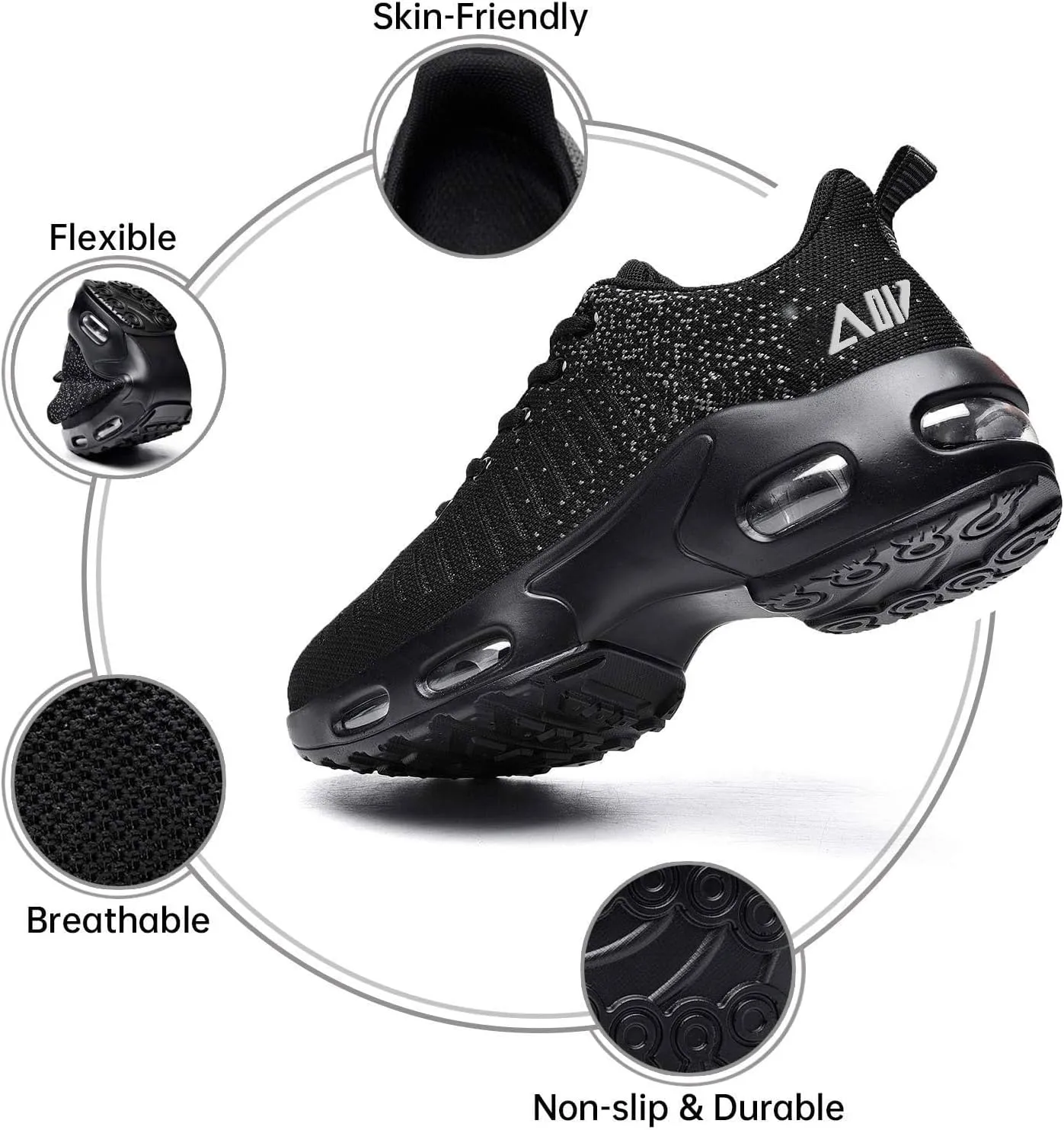QAUPPE Womens Fashion Lightweight Sports Walking Sneakers Breathable Gym Jogging Running Tennis Shoes US 5.5-11 B(M)…