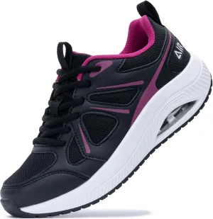 QAUPPE Womens Walking Shoes with Arch Support Athletic Orthotic Sneakers for Women Foot Pain Relief