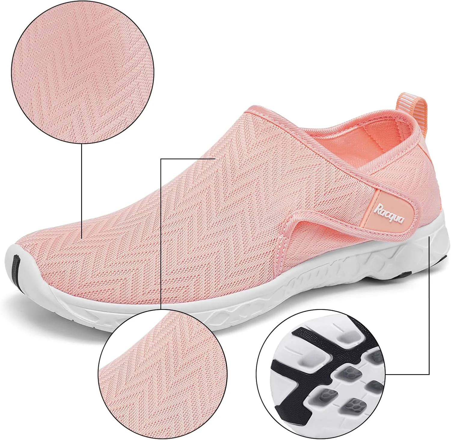 Racqua Women Men Breathable Mesh Water Shoes
