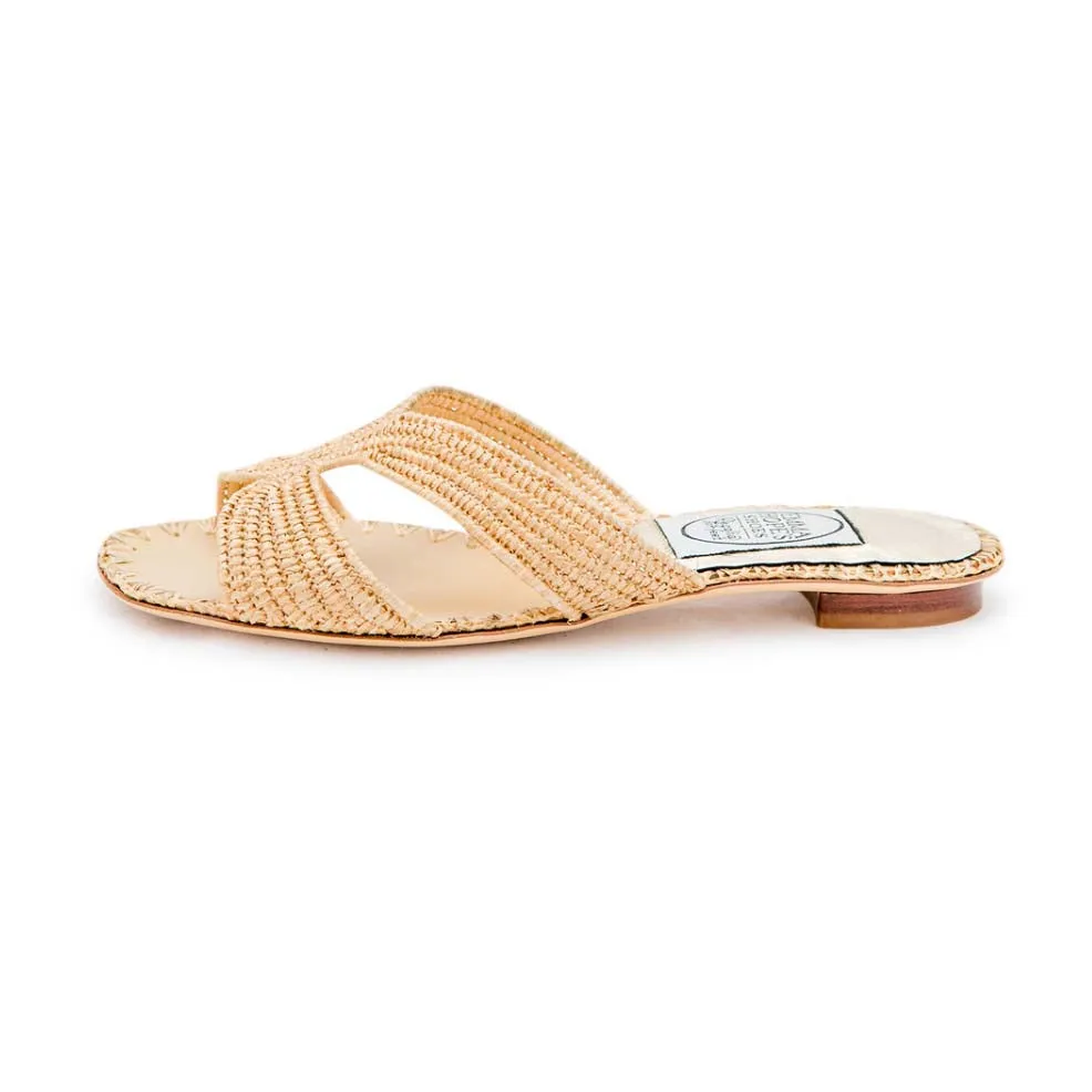 Raffia H Sandal - Gold