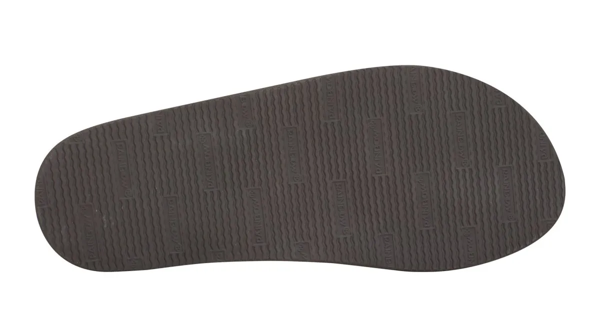 Rainbow Sandals Men's Leather Single Layer Wide Strap Dark Brown Flip Flop